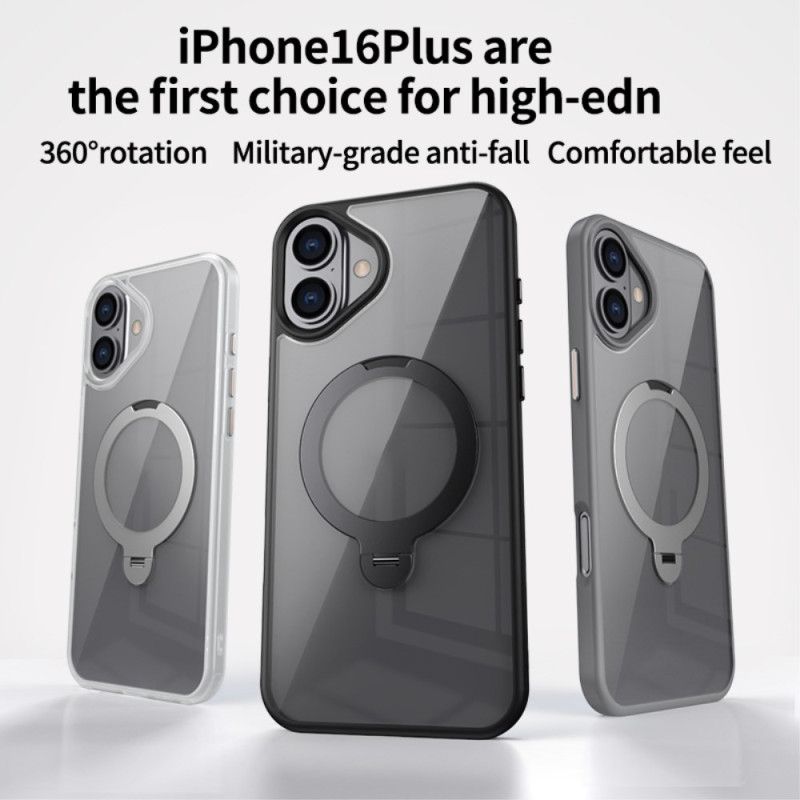 Kryt iPhone 16 Průhledný Magnetický Kroužek