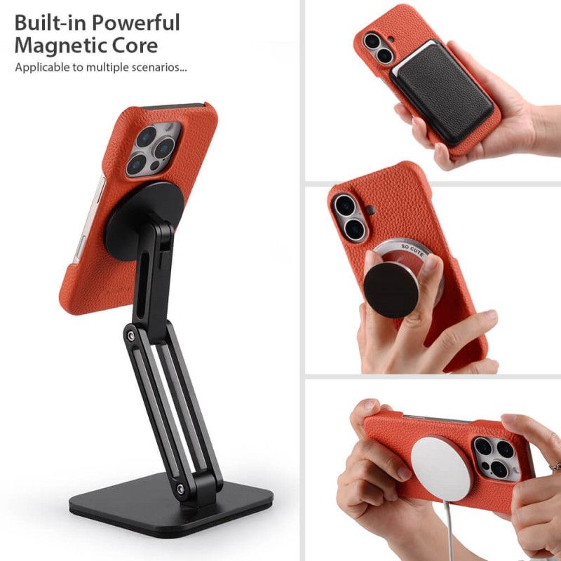 Kryt iPhone 17 Kompatibilní S Magsafe Leather A Microfiber