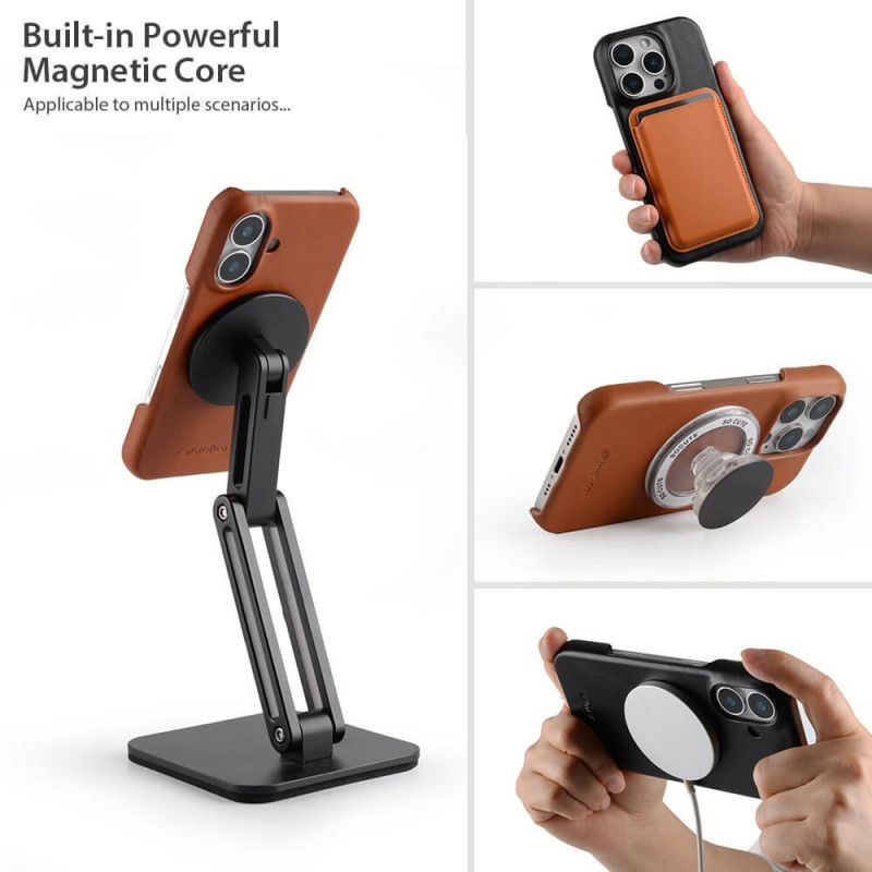 Kryt iPhone 17 Kompatibilní S Magsafe Voskovaná Kůže