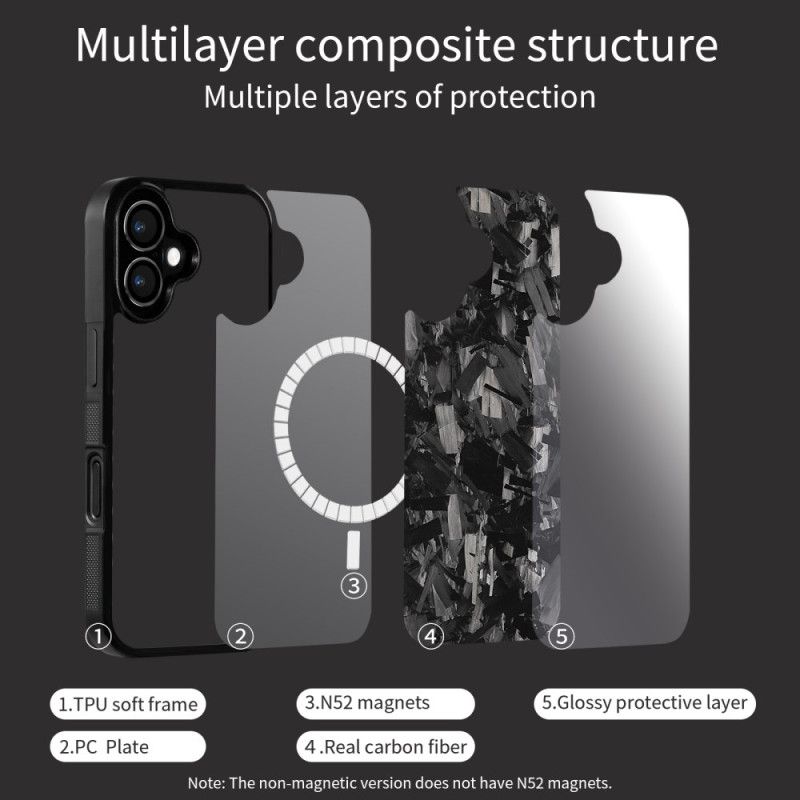 Kryt iPhone 17 Kovaný Magsafe Z Aramidových Vláken