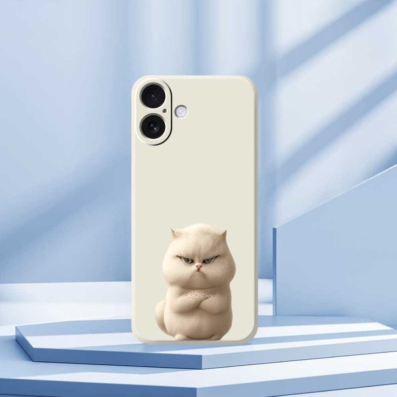 Kryt iPhone 17 Kryty Na Mobil Tekutý Silikon Angry Cat