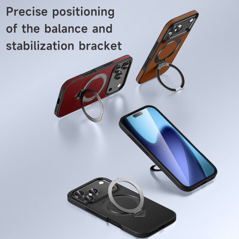 Kryt iPhone 17 Magsafe Kompatibilní S Kůží Se Stojánkem