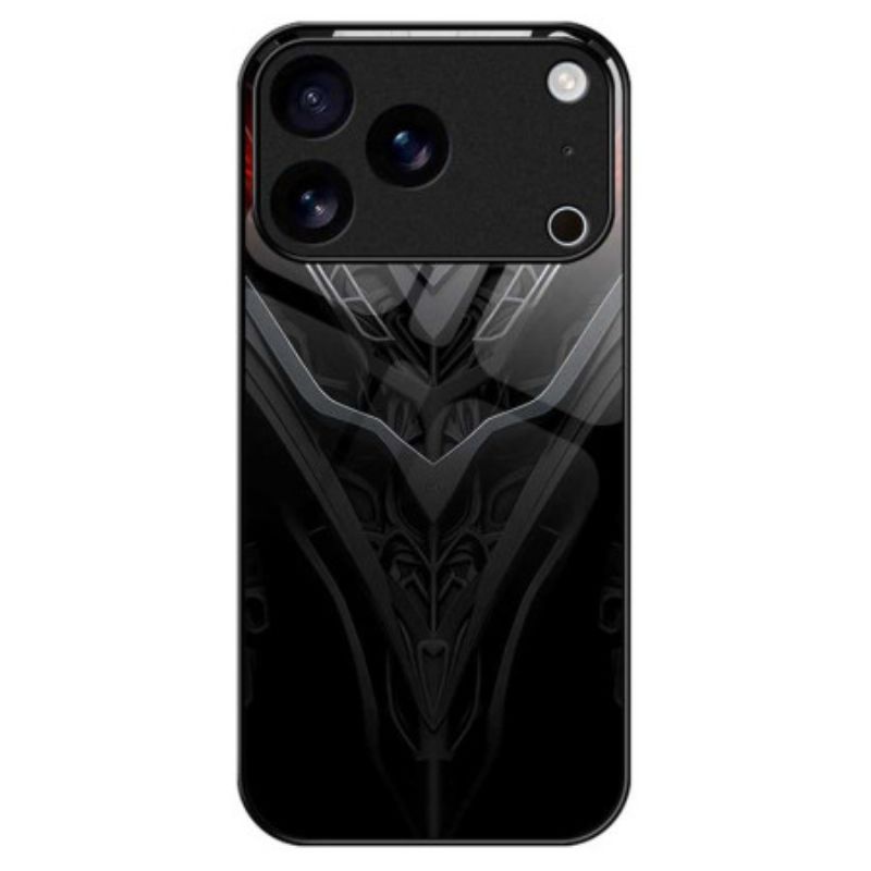 Kryt iPhone 17 Pro Max Design Z Tvrzeného Skla Černá