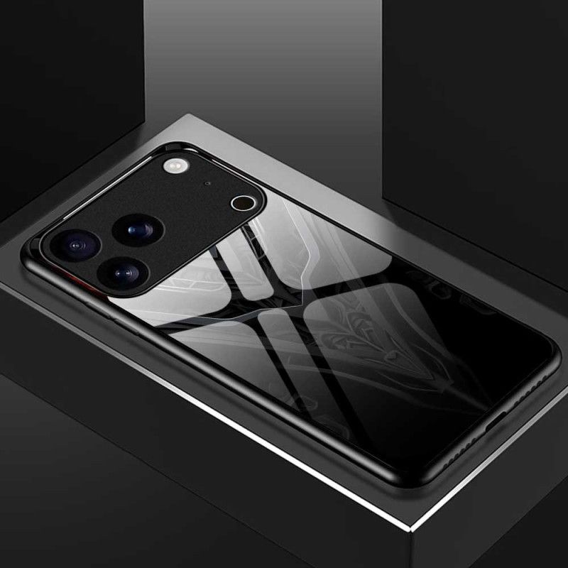 Kryt iPhone 17 Pro Max Design Z Tvrzeného Skla Černá