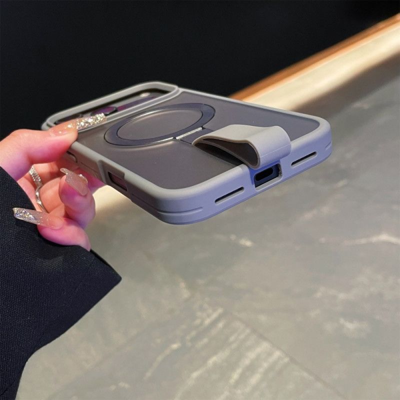 Kryt iPhone 17 Pro Max Integrovaný Poutko Na Zápěstí A Kovový Stojánek