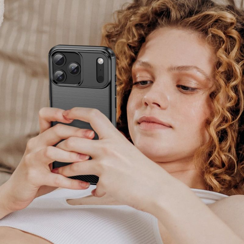 Kryt iPhone 17 Pro Max Kartáčované Uhlíkové Vlákno