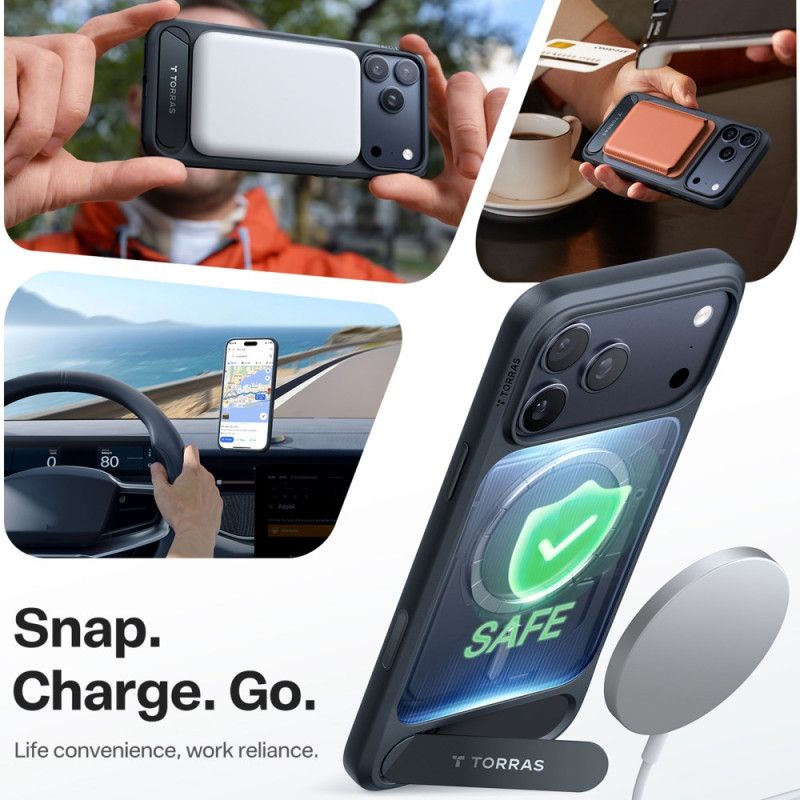 Kryt iPhone 17 Pro Max Prémiový Design Magsafe S Integrovaným Stojánkem