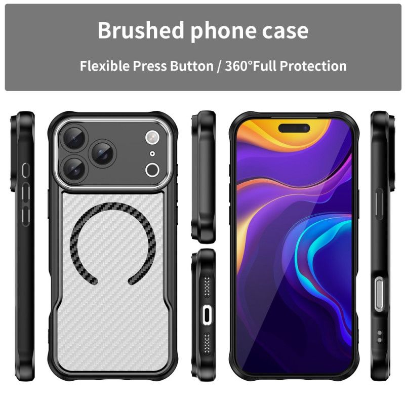 Kryt iPhone 17 Pro Max Průsvitné Karbonové Vlákno Kompatibilní S Magsafe