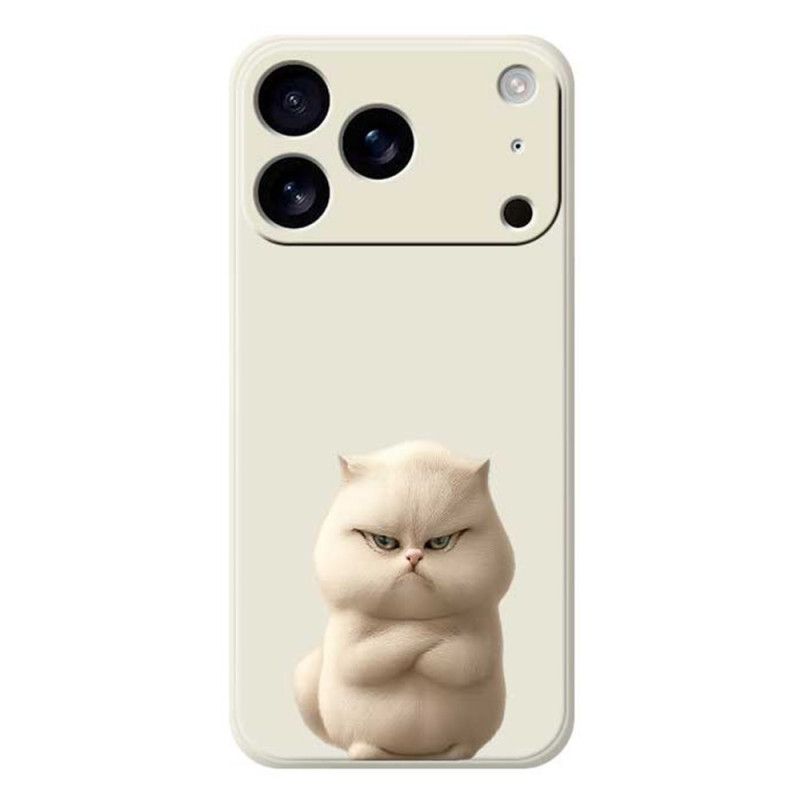 Kryt iPhone 17 Pro Tekutý Silikon S Rozzlobenou Kočkou