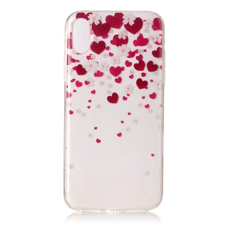 Kryt Iphone X Déšť Srdcí