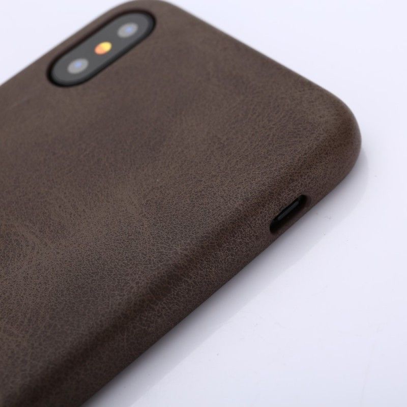 Kryt Iphone X Retro Kožený Efekt