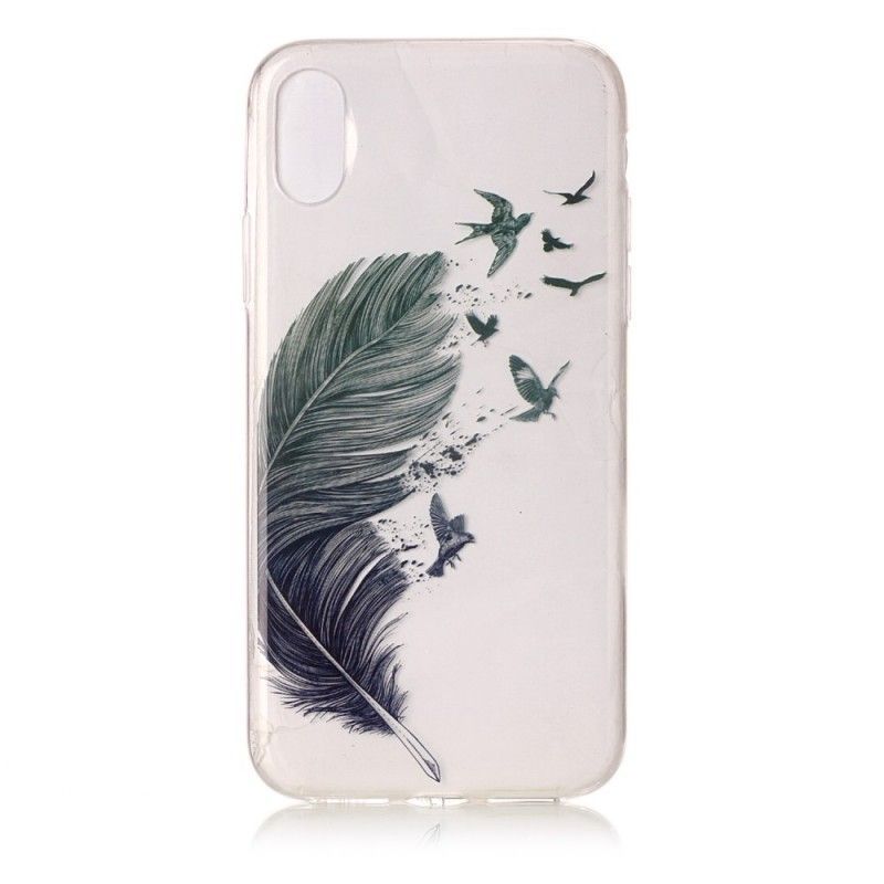 Kryt Iphone X Světlé Pírko