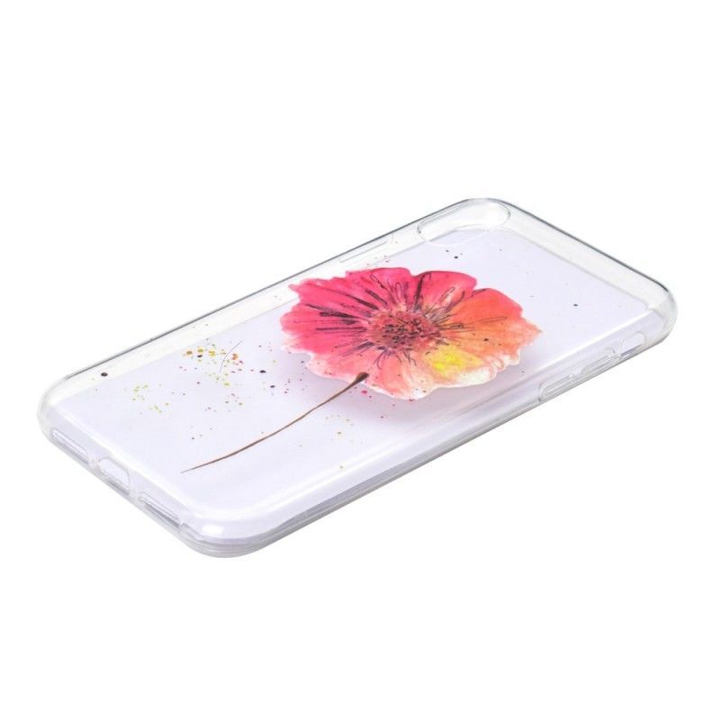 Kryt Iphone Xr Akvarelový Mák Průhledný
