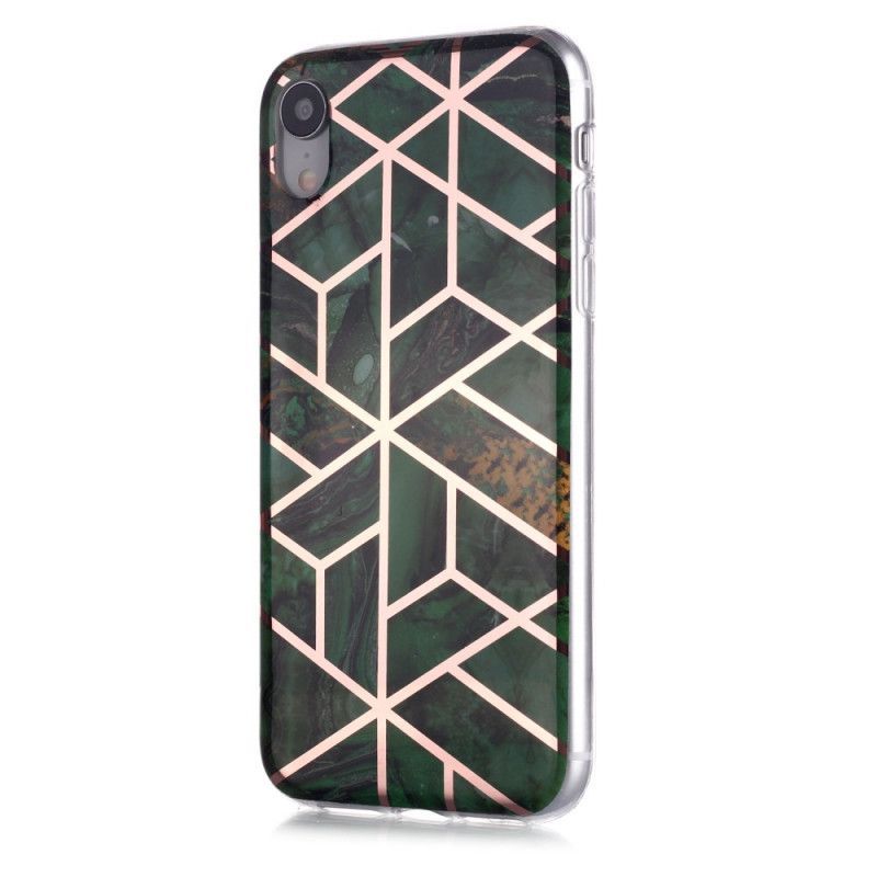 Kryt Iphone Xr Barevný Geometrický Mramor 2
