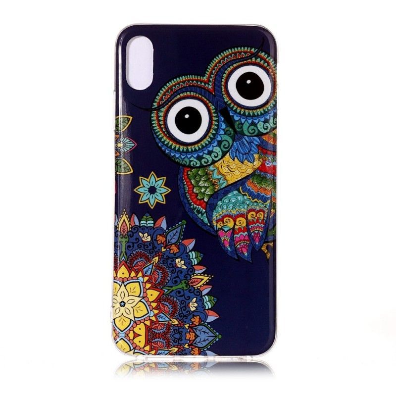 Kryt Iphone Xr Fluorescenční Mandala Sova