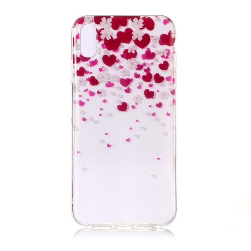 Kryt Iphone  XS Déšť Srdcí