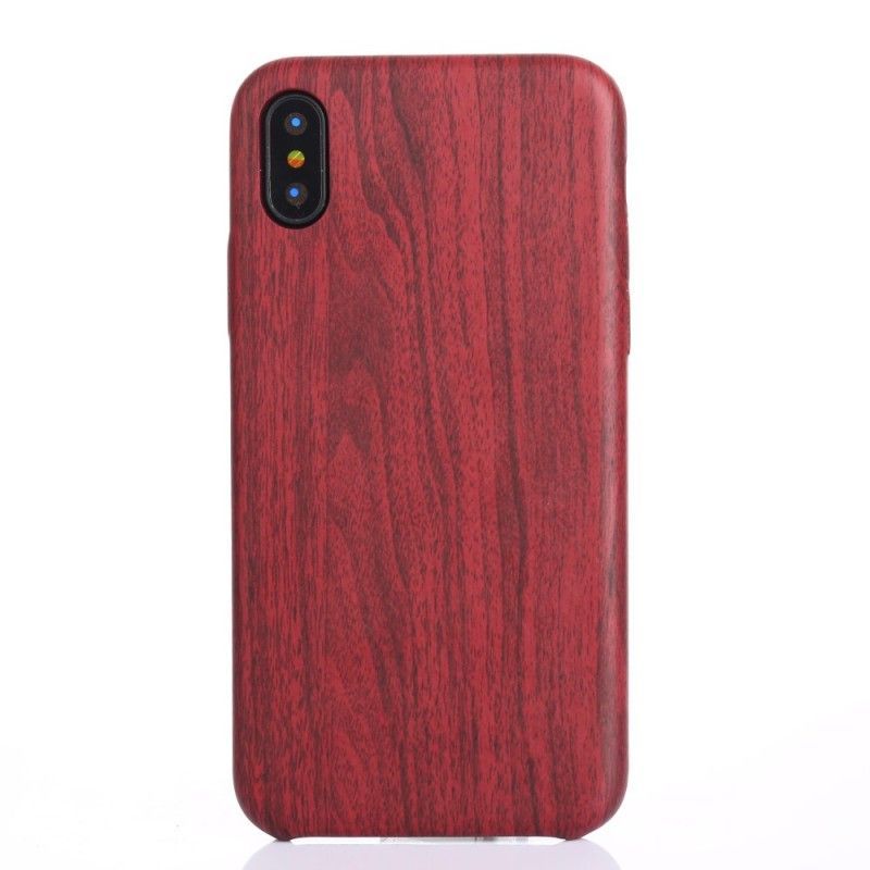 Kryt Iphone  XS Efekt Kartáčovaného Dřeva