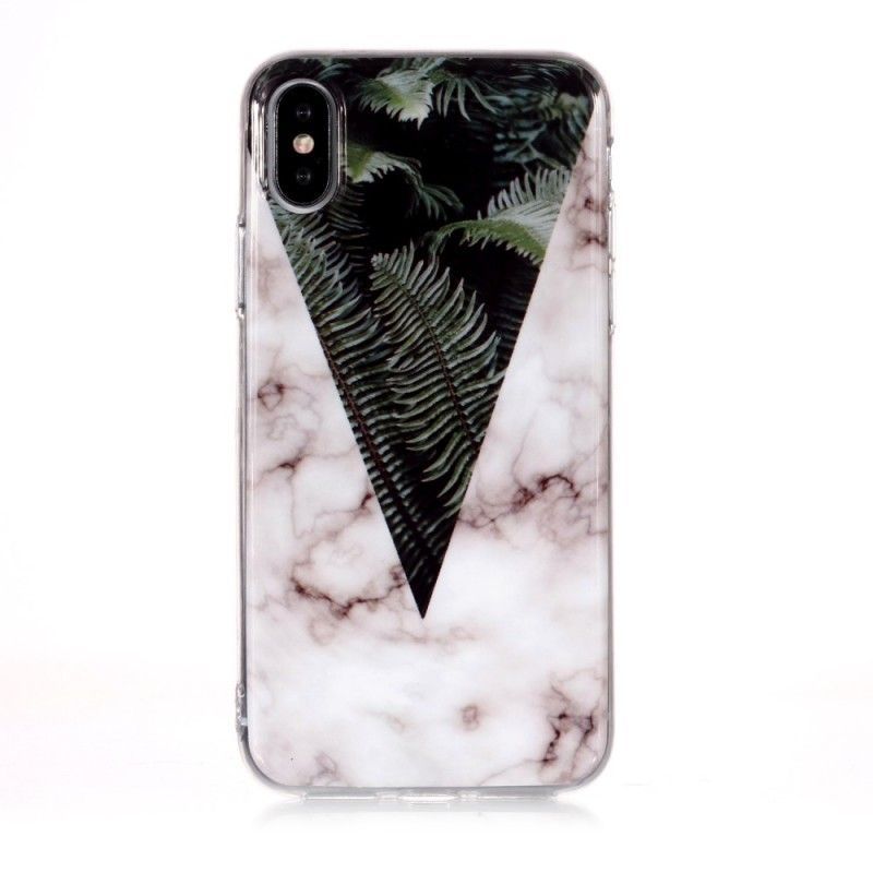 Kryt Iphone  XS Listový Mramor