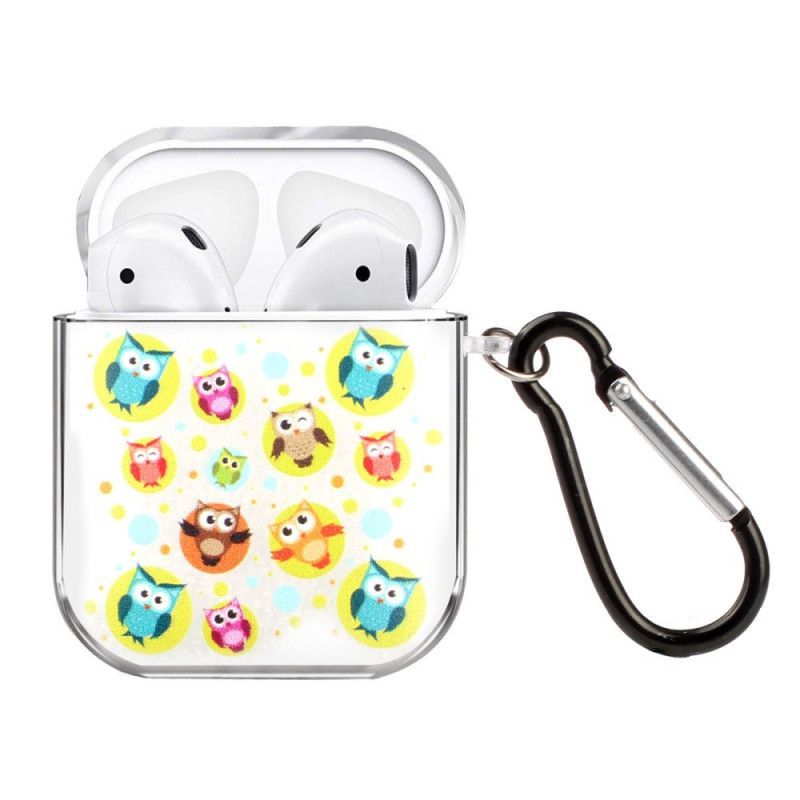 Kryt Na Airpods Průhledný Silikon Řady Ptáků
