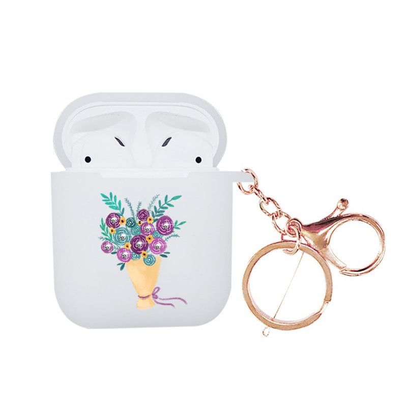 Kryt Na Airpods Série Květinových Kytic Nxe S Karabinou