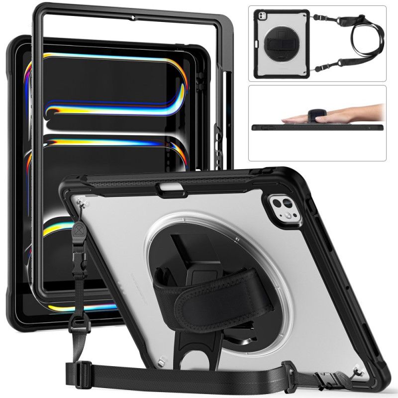 Kryt Na iPad Pro 13 (2025) Popruh Na Ruku Stojan A Ramenní Popruh
