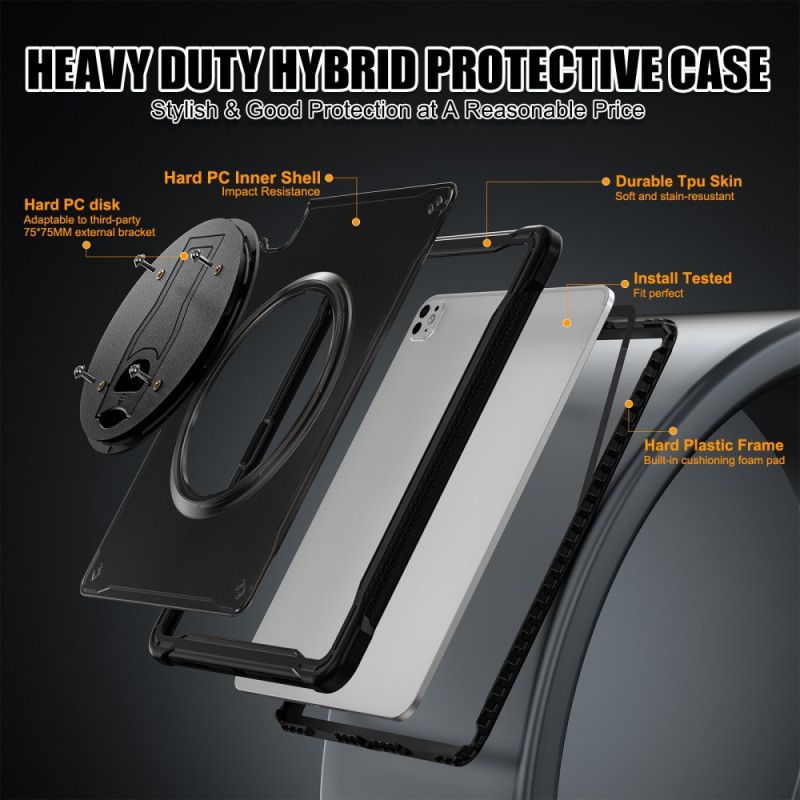 Kryt Na iPad Pro 13 (2025) Průsvitné Se Stojánkem