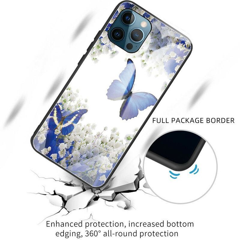 Kryt Na Iphone 13 Pro Provedení Motýlků Z Tvrzeného Skla
