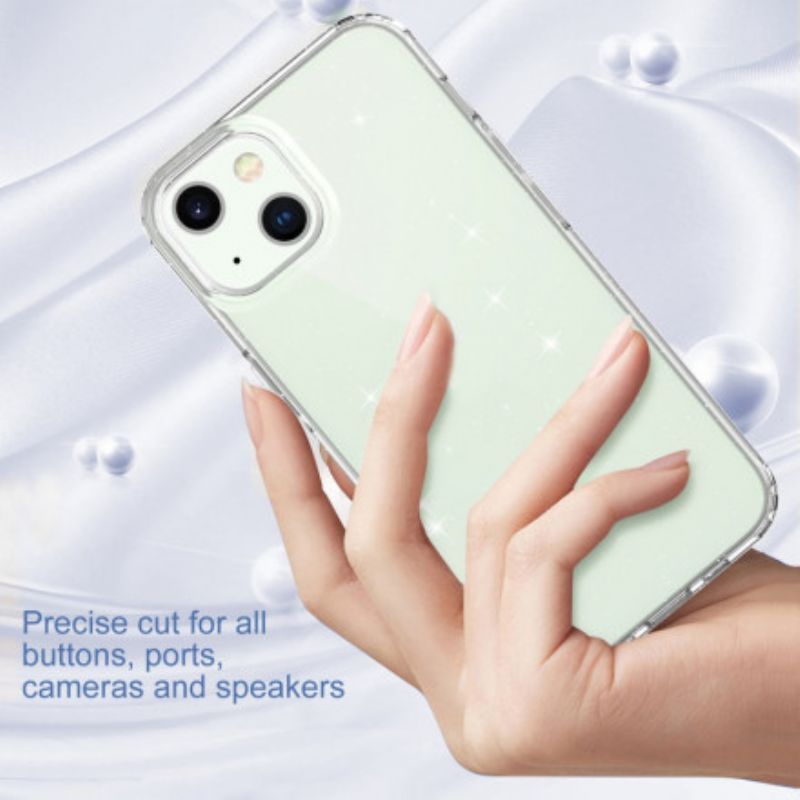 Kryt Na Iphone 13 Transparentní Třpytivý Design