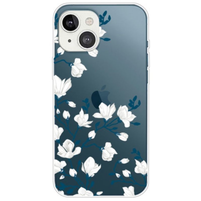 Kryt Na iPhone 14 Plus Bílé Květy