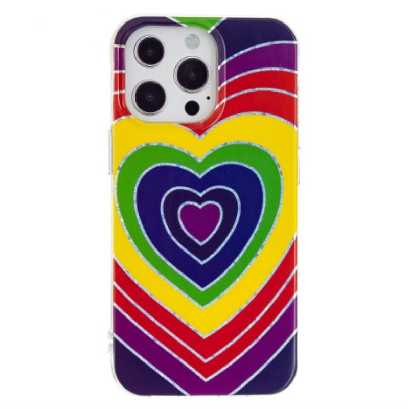 Kryt Na iPhone 15 Pro Psychedelické Srdce