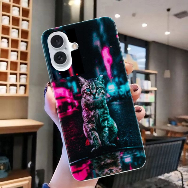 Kryt Na iPhone 16 Kočka Ve Městě