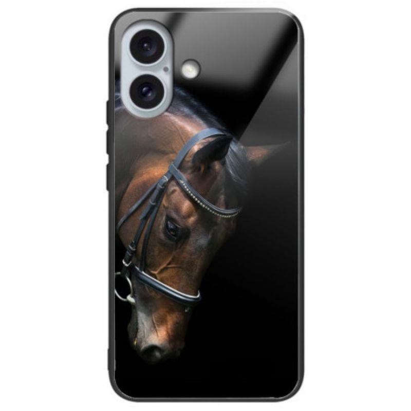 Kryt Na iPhone 16 Plus Tvrzené Sklo Koňské Hlavy