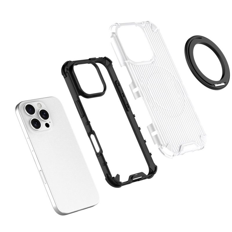 Kryt Na iPhone 16 Pro Pruhovaný Prstencový Magnetický Držák