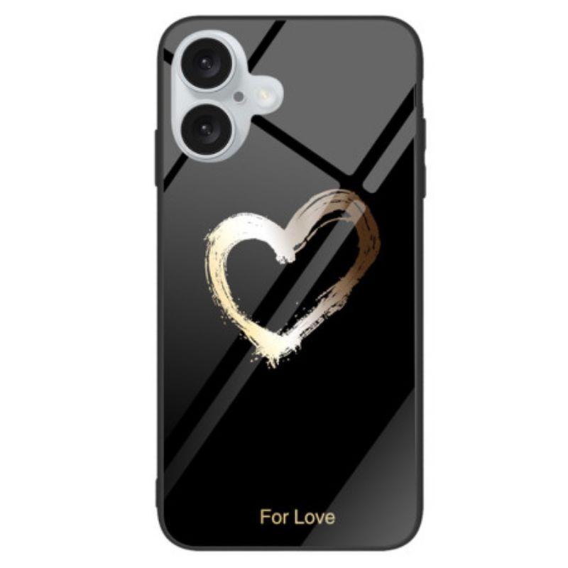 Kryt Na iPhone 16 Tvrzené Sklo Na Černém Pozadí