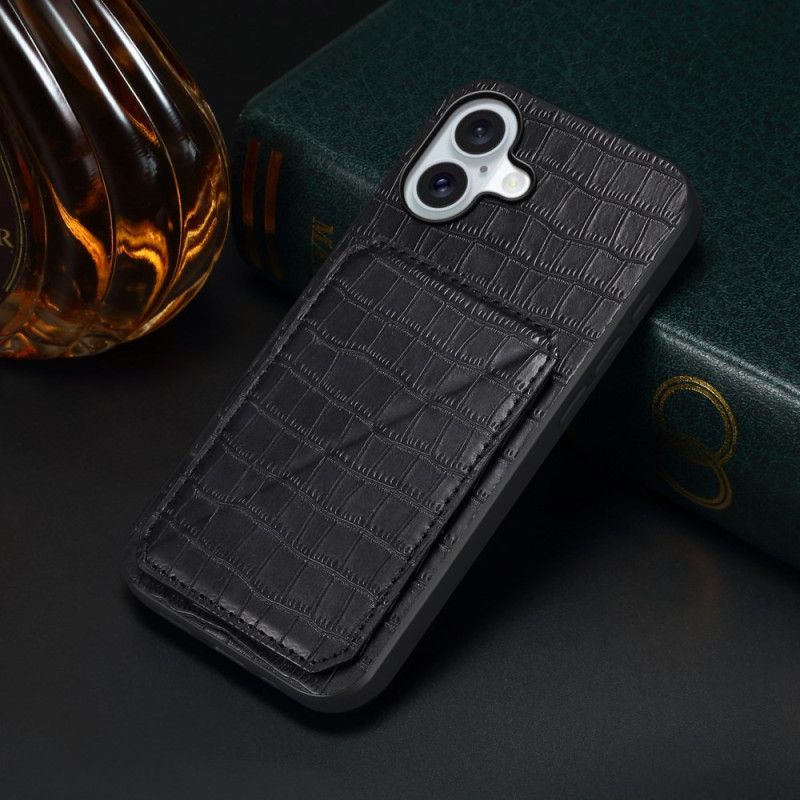 Kryt Na iPhone 17 Pouzdro Na Karty S Krokodýlím Efektem