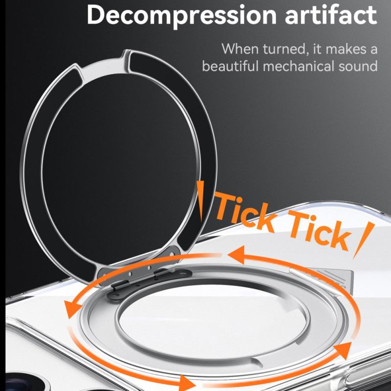 Kryt Na iPhone 17 Průhledné Magsafe Se Stojánkem