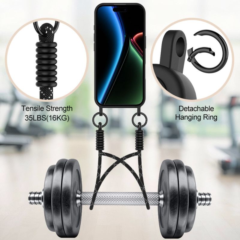 Kryt Na iPhone 17 Šňůrka Na Držák Karty