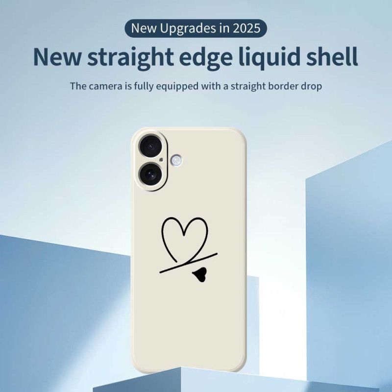 Kryt Na iPhone 17 Srdce Z Tekutého Silikonu