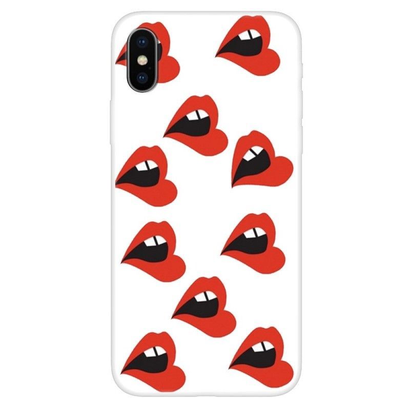 Kryt Na Iphone  XS Průhledné Svůdné Rty