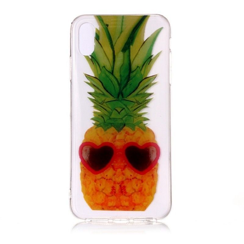 Kryt Na Iphone  XS Průhledný Inkognito Ananas