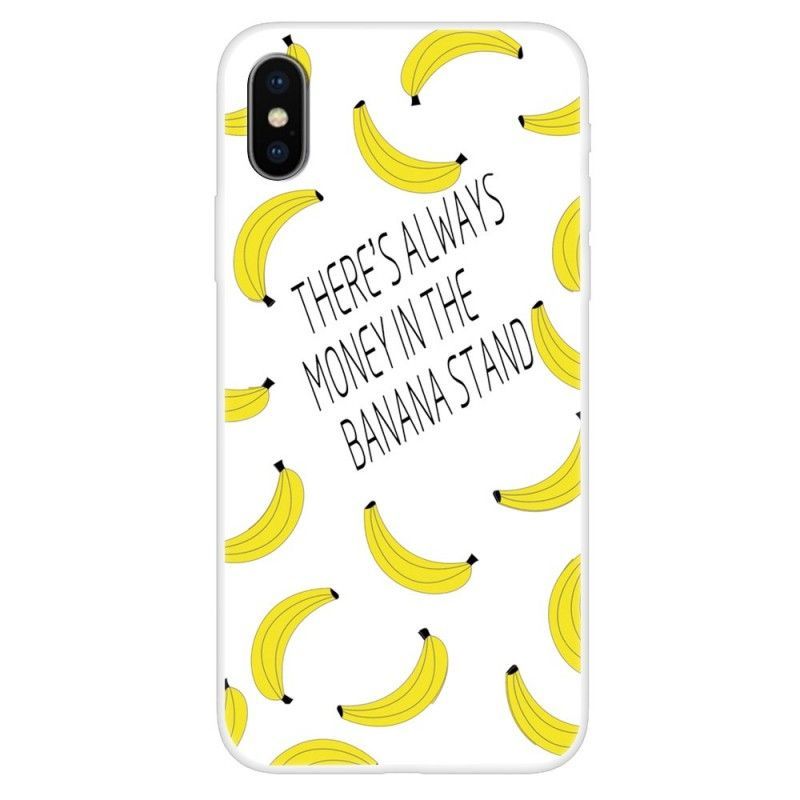 Kryt Na Iphone  XS Transparentní Banánové Peníze