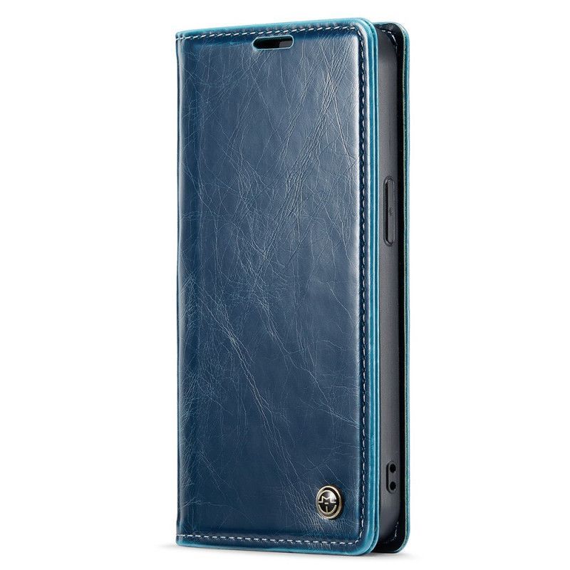Kryty Na Mobil Na iPhone 15 Plus Flipové Pouzdro Caseme Voskovaná Imitace Kůže
