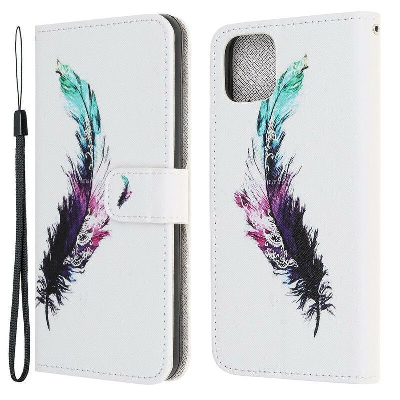 Peněženková Pouzdra Iphone 13 Mini Pírko Do Tanga