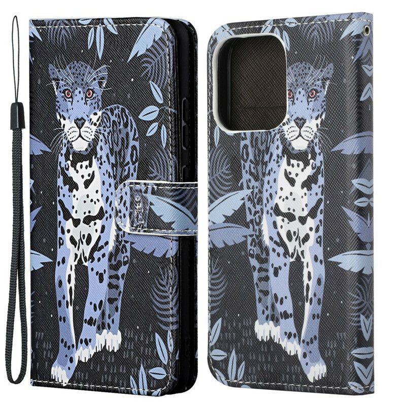 Peněženková Pouzdra Iphone 13 Tanga Leoparda