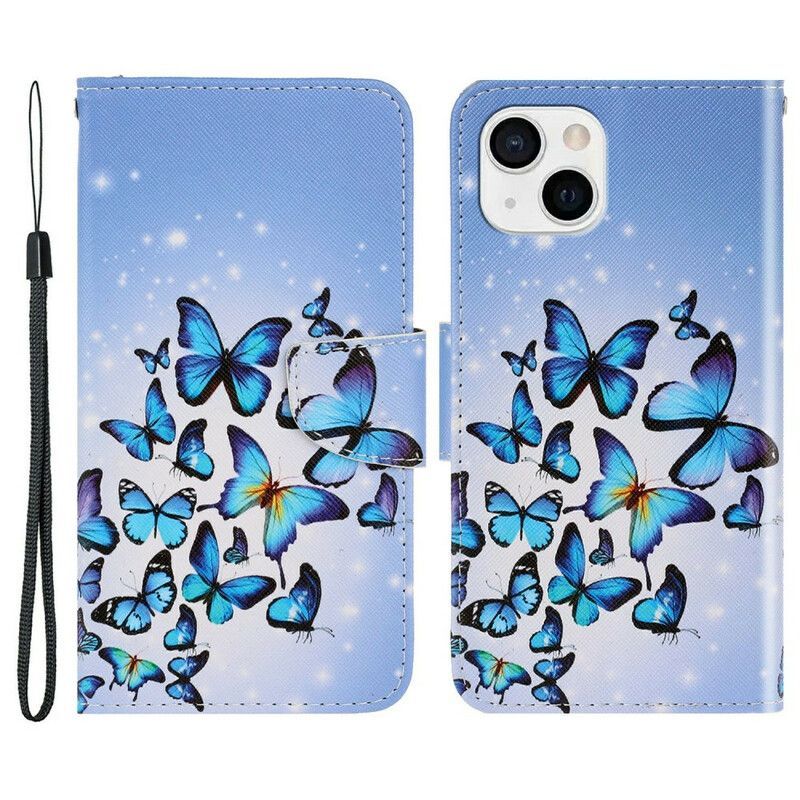 Peněženková Pouzdra Iphone 13 Varianty Tanga Motýlů