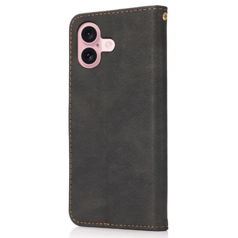 Peněženková Pouzdra iPhone 16 Dvoubarevné