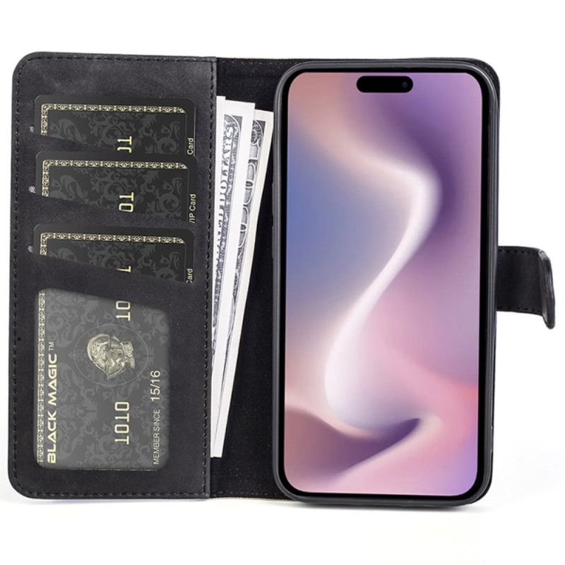 Peněženková Pouzdra iPhone 16 Dvoubarevný Design