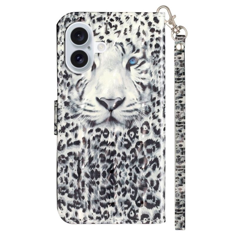 Peněženková Pouzdra iPhone 16 Kryty Na Mobil Leopardí Popruh