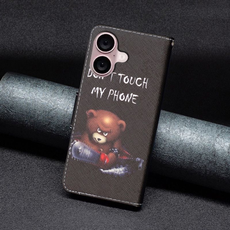 Peněženková Pouzdra iPhone 16 Kryty Na Mobil Nebezpečný Medvěd