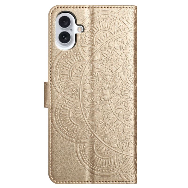 Peněženková Pouzdra iPhone 16 Kryty Na Mobil Vzor Řemínku Mandala